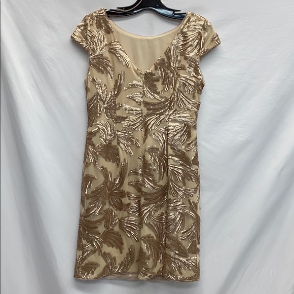 Adrianna Papell sequin cap sleeve sheath Dress - Picture 7 of 7